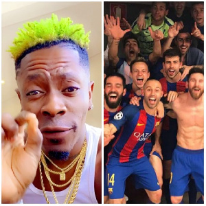 Barcelona prior to their match against Athletic Bilbao played Shatta Wale's 'Borjor'