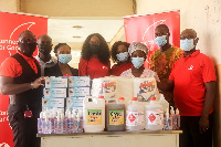 Vodafone's presentation to Lekma Hospital children's ward