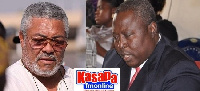 Former President Jerry John Rawlings and Martin Amidu