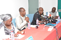 Professor Audrey Gadzekpo, Mr Roland Affail Monney, ACP David Eklu and Mr Salifu Abdul Rahaman