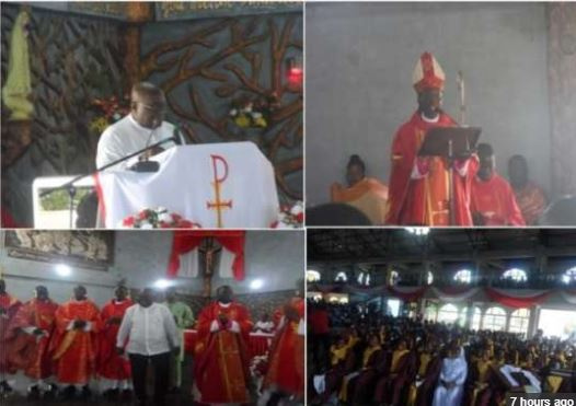 President Akufo-Addo commenced a 3-day work visit at the Holy Spirit Catholic Church, Sunyani