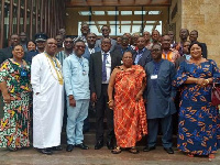 National Peace Council members with leaders of the political parties