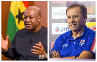 John Dramani Mahama, Former president and Coach Milovan Rajevac