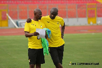 Black Stars coach, Otto Addo and assistant coach, George Boateng