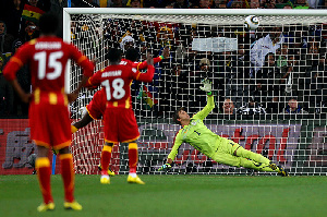 Gyan missed a penalty to send Ghana to the semi-final of the 2010 World Cup