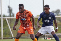 A scene from the game between Accra Lions and Legon Cities