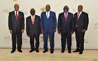 Minister, Yaw Osafo-Maafo (2nd left), State Mediator for Cote d