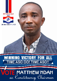 The new Jomoro NPP Constituency Chairman, Mathew Nda