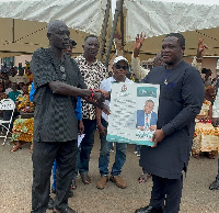 Sam George was honored with an honorary citation by the National Cadres Front, Tema Region