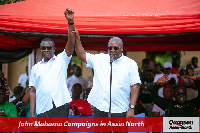 James Gyakye Quayson and John Dramani Mahama during campaigns