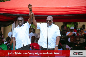 John Dramani Mahama (right) with James Gyakye Quayson (left)