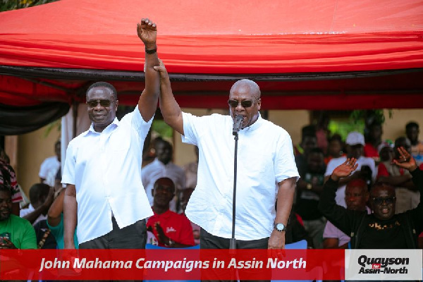 James Gyakye Quayson and John Dramani Mahama during campaigns