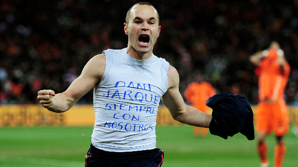 Andres Iniesta scored the only goal for Spain to win the 2010 FIFA Wold Cup