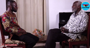 Professor Adei engaging Kwabena Kyenkyenhene during his interview on 21minutes with KKB