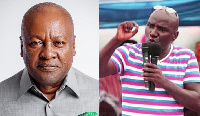 Former President, John Mahama and movie producer, Socrate Safo