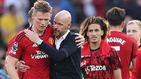 Erik ten Hag, kocin Manchester United tare da wani dan wasa