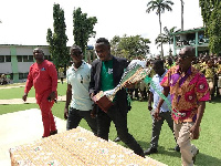 During the trophy tour at St. John