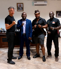 Peter Twumasi with Klaus Nonnemacher and others