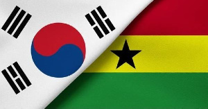 Flags of South Korea and Ghana