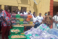 Mount Carmel Prayer Center at Elmina donating some assorted items to the  Ankaful Maximum Prisons