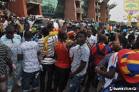 Fans at the Accra Stadium