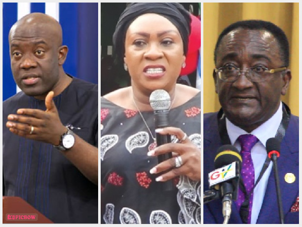 From left to right: Kojo Oppong Nkrumah, Mavis Hawa Koomson and Dr Afriyie Akoto