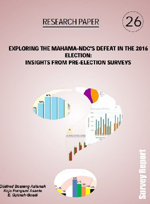 The study combined quantitative data from two pre-election surveys carried out by CDD-Ghana