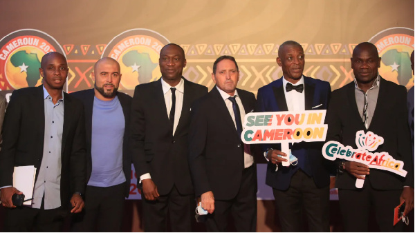 A photo of some officials who attended the draw for the 2021 AFCON