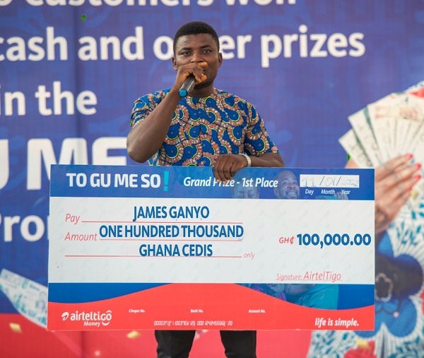 James Ganyo walked away with a prize of GHS 100,000