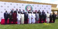 ECOWAS leaders after a meeting in Burkina Faso