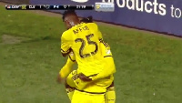 Harrison Afful celebrates Kei Kamara