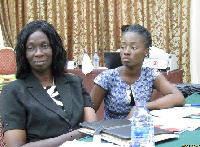 Gloria Sarfo Nyamekye (right) is a level 300 teacher trainee student