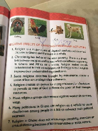 A page of the controversial anti-Christ textbook