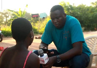 EIB Network’s Faisel Abdul-Iddrisu interviews the 13 year old Akatsi girl