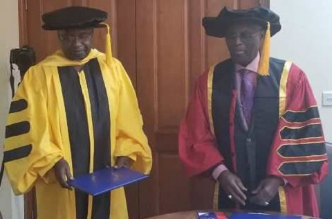 Prof. Ivan Addae-Mensah(L), Vice Chairman and Prof Edward Ayensu(R), Chairman