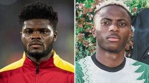 L-R Thomas Partey, Victor Osimhen