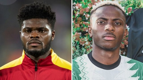 L-R Thomas Partey, Victor Osimhen