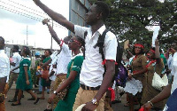 The aggrieved unemployed health workers hit the principal streets of Kumasi on Wednesday