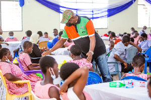 Mr Bonsu used the opportunity to present some items to the school