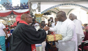 Dr. Bawumia was given a birthday hamper on behalf of the the entire congregation