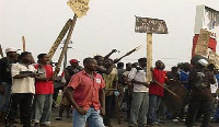 Fiel photo of demonstrators