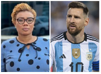 Bridget Otoo and Lionel Messi