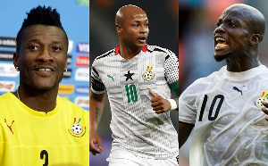 Asamoah Gyan, Dede Ayew, Stephen Appiah 