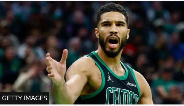 Jayson Tatum was one of six Celtics' players to hit double figures