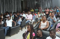 The chief also addressed students writing their BECE