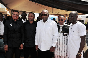 Prophet Kobi (Right ) with former president Mahama, Obinim, and Bishop Salifu Amoako