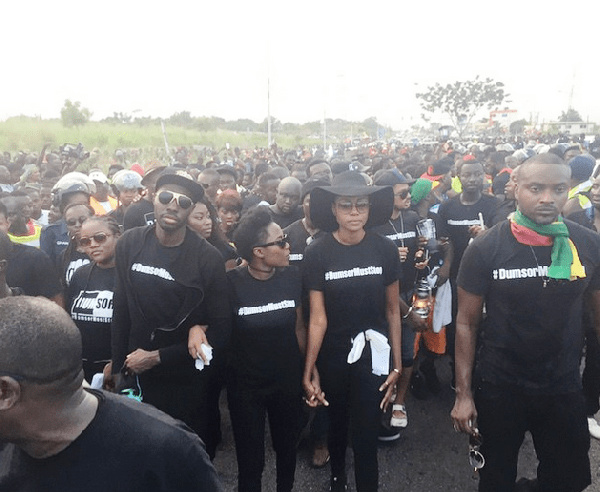 Yvonne Nelson organised a similar protest in 2015