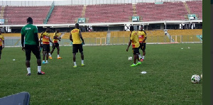 Some Black Stars players training