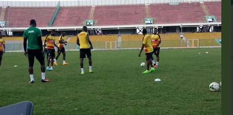 Some Black Stars players training