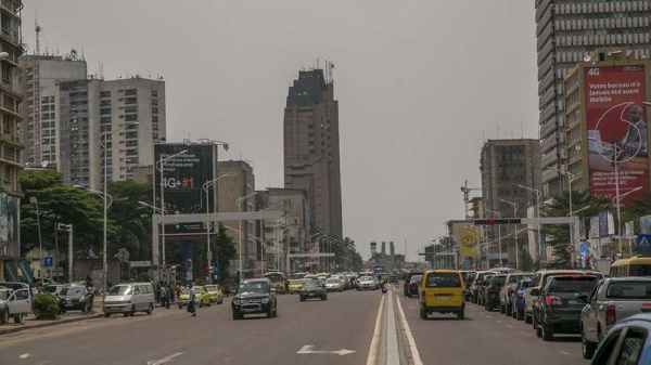 A view of the main highway in the city centre of DR Congo capital Kinshasa PHOTO | AFP